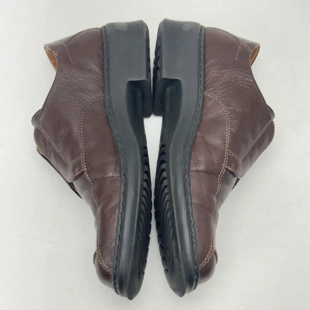 Josef Seibel Mens Brown Leather Slip On Loafers Dress‎ Shoes Size 9.5US/42EU
